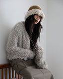 Fluffy fur cardigan