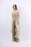 Scarf shirring top bustier