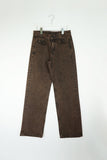 wide brown washing denim