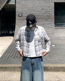 [Linen] Fortune Crop Check Shirt