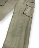 Diagonal Zipper Nylon Cargo Pants