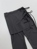 Ribbon Wrap Semi-Wide Slacks