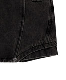 Button Denim Mini Skirt