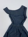 Cliff Unbalanced Denim Long One Piece