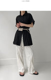 Kooh Pintuck Banding Nylon Pants