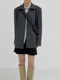 Floor Wool Hidden Loose Fit Jacket