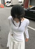 BOATNECK SHIRRING TOP