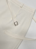 Lara Tweed Belted H-Line Long Skirt