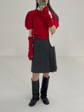 Half Pleats Midi Skirt