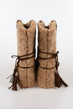 Shearling fleece boots