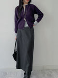 Hachi Raglan Knit Zip-Up Cardigan