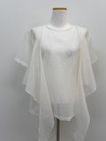 Earth Wrap See-Through Half Blouse