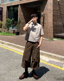 Roach cut cargo bermuda pants