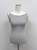 Tencel Striped Boat Neck Sleeveless