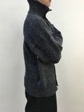 Meno High Neck Polar Knit Cardigan
