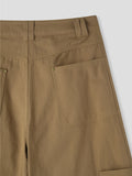 Mauve Embroidered Pocket Bermuda Shorts