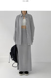 Shimmer Stripe Maxi Banding Skirt