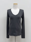 [Basic Item]Tolin V-Neck Tension Long-Sleeve T-Shirt