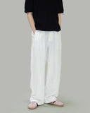 Marv Linen Two-Tuck Wide Slacks