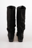 suede shirring boots