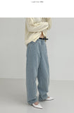 [unisex] Snow Dart Wide Denim Pants