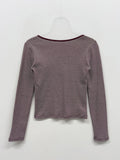 Porte U-neck Stripe T-shirt