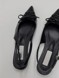 Eyelet Slingback Flat Shoes