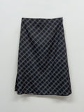 Tartan Check A-Line Midi Skirt