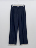Tencel Semi Wide Denim Slacks