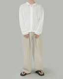 Cass see-through knit zip-up