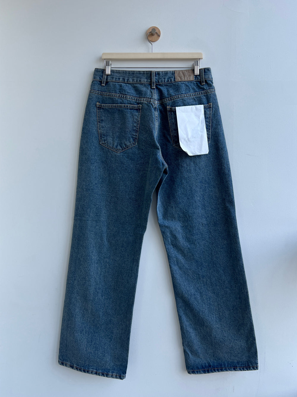 【KOOLOSET】Dark Blue Wide Denim Dark Blue Wide Denim - kooloset