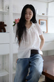 Lace Embroidered Volume Blouse
