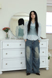 Flash Pintuck Line Denim