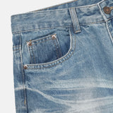 Bart washed straight denim pants