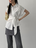 Pleated Layered Banding Pants