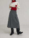 Lehman Wool Pleated Long Skirt