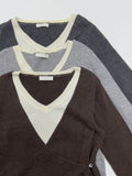 Duin V-Neck Layered Wrap Knit