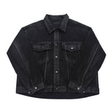 Coated Set Black Denim Jacket