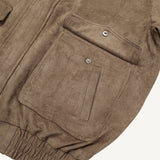 Glow High-Neck Suede Jacket
