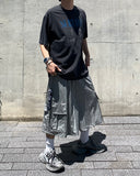 Metallic Light Cargo Bermuda Pants
