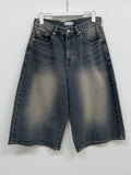 [unisex] 842 Washed Bermuda Denim Pants