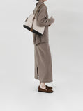 [Premium] Fair Turtleneck Whole Garment Wool Set-up Skirt