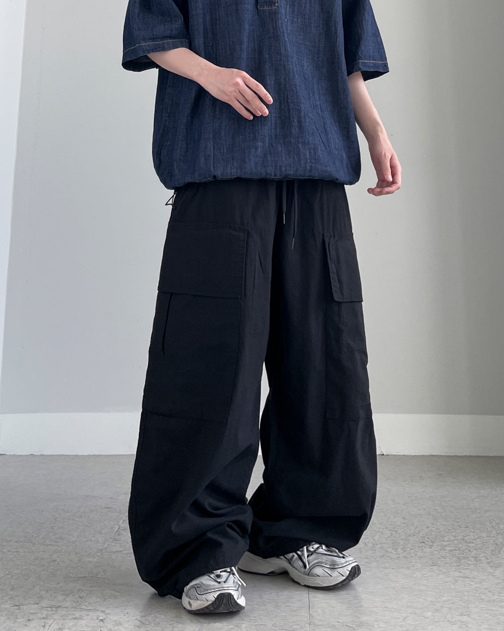 【YOURNUS】Overlap Stitch Cargo Pants 