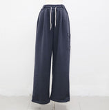 (Unisex) Diction Embroidered Balloon Brushed Sweatpants