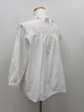 Frill V-neck Three Quarter Blouse
