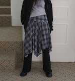 Check layered skirt