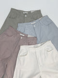 Linen Cinch Back Balloon Fit Wide Pants