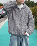 noti Knit Hoodie Zip Up