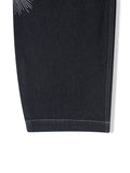Deep indigo camo sagging denim pants