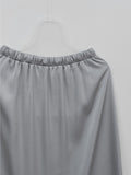 Banding Satin Long Skirt